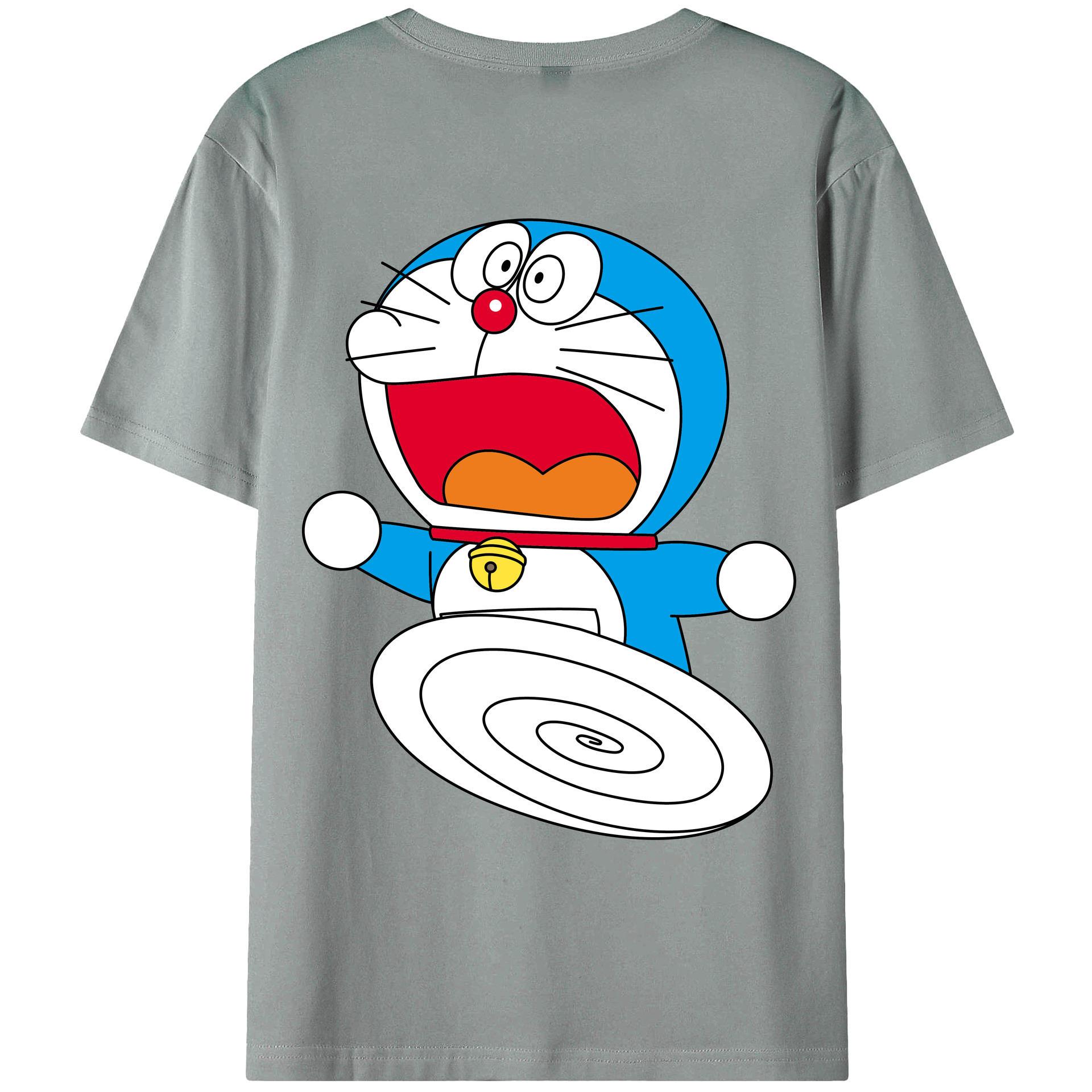 （画像用） ドラえもん Doraemon 綿100％ メンズ半袖Tシャツ（バックプリント） 通気性